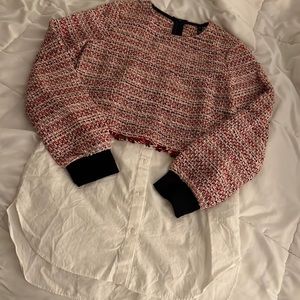 Zara trf tweed sweater
